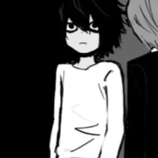 🦔 e6c19c26 L Lawliet Death Note Anime, Detetive, Intelectual, Mangá, L telegram sticker