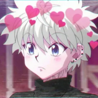 🦔 2fcdbb21 Killua Zoldyck Hunter x Hunter Anime, Killua, Hunter x Hunter, Serca, Słodkie, Kawaii, Manga, Postać telegram sticker