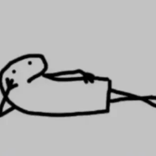 🦔 2fd2a9e9 người que, hoạt hình, hình vẽ, thư giãn, nằm telegram sticker