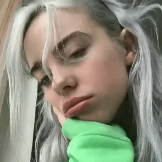 🌊 0d2f9323 Billie Eilish 빌리 아일리시, 가수, 음악가, 팝, 유명인, 사람, 여성 whatsapp sticker