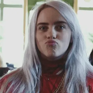 🌊 d3978ec4 Billie Eilish 빌리 아일리시, 가수, 유명인, 팝스타, 음악, 초상화 whatsapp sticker