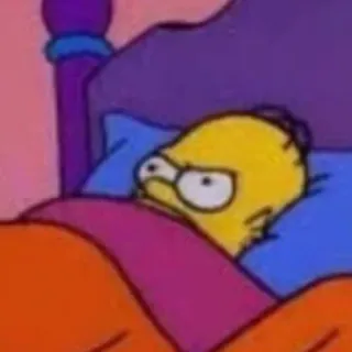 🦔 8c59b519 Homer Simpson The Simpsons homer simpson, the simpsons, tempat tidur, marah, kartun telegram sticker