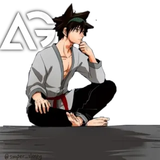 🦔 3d927566 Anime, Manga, Personaggio, Pensiero, Kimono, Arti Marziali whatsapp sticker