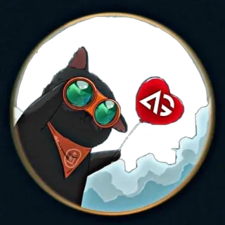 🦔 80ade3ec chat, autocollant, amour, coeur, jumelles, chat dessin animé whatsapp sticker