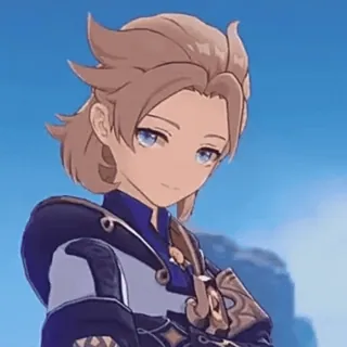 🍙 04ba23ac Albedo Genshin Impact 动漫, 电子游戏, 原神, 阿贝多, 角色 telegram sticker