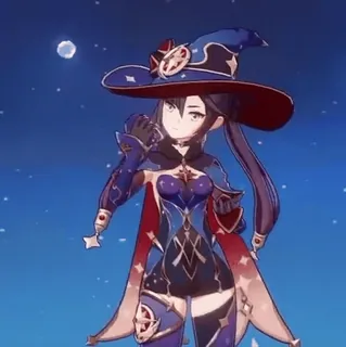 💸 da04a6d8 Mona Genshin Impact Mona, Genshin Impact, Video game, Karakter anime whatsapp sticker