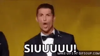 🤑 6a027d42 Cristiano Ronaldo SIUUUUUU! sepak bola, football, Ronaldo, selebrasi, atlet telegram sticker