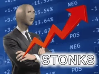 📈 f282195f STONKS Pasar Saham, Keuangan, Meme, Stonks, Investasi telegram sticker