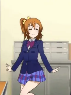 💗 6f34b38d Anime, Uniforme escolar, Garota, Sorriso, Feliz, Fofa telegram sticker