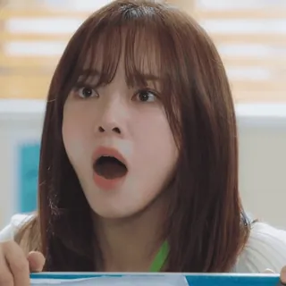 😳 50676e24 mulher, surpresa, expressão, pessoa, coreana, chocada telegram sticker