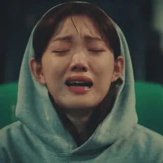 🌚 262dd26b ร้องไห้, เศร้า, อารมณ์, ผู้หญิง, เสื้อฮู้ด telegram sticker