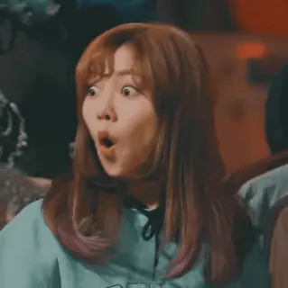 😱 399524ee terkejut, wanita, terkejut, potret, korea telegram sticker