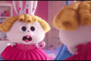 😳 6caef5cd Snowball The Secret Life of Pets lapin, princesse, choqué(e), dessin animé, animal, lapinou, animé whatsapp sticker