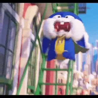 🥵 faa5e05b Snowball The Secret Life of Pets lapin, lapin, super-héros, animal de compagnie, animé, dessin animé whatsapp sticker