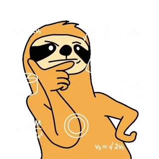 🤔 1ebdf13e leniwiec, myślenie, matematyka, równania, mądry, rozmyślanie, nauka telegram sticker