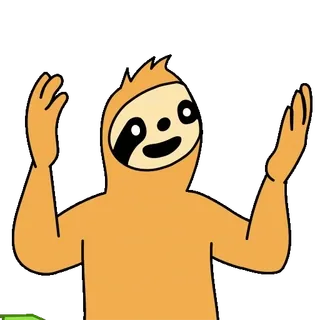 😱 757c1fc5 leniwiec, kreskówka, zwierzę, śmieszne, słodkie, ilustracja telegram sticker