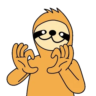 ❤️ c5d4c8fe leniwiec, chillout, słodki, zwierzę, kreskówka telegram sticker