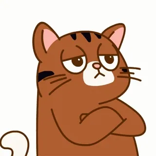 😒 d61d61cb 고양이, 슬픈, 우울한, 동물, 만화 whatsapp sticker