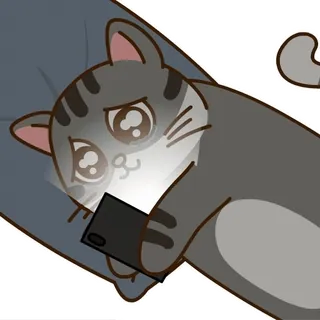 🥹 9a26aad6 kucing, hewan, smartphone, kartun, imut telegram sticker