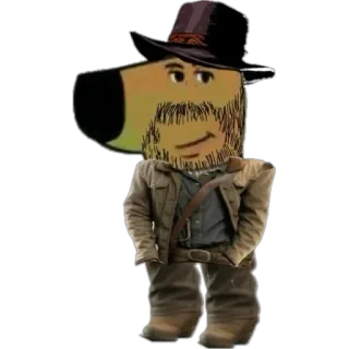 🌟 50edabe7 cartoon, hond, hoed, jas, personage telegram sticker