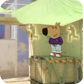 👍 8099385c Cartoon, Dier, Personage, Humor, Grappig, Meme telegram sticker