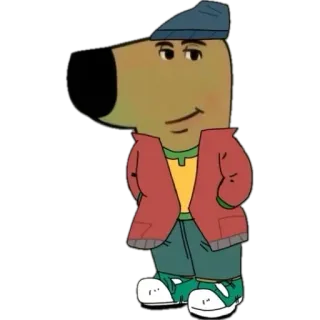 🌟 928a772b cartoon, hond, personage, illustratie, dier telegram sticker