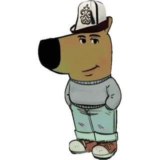 🌟 b41ddfff hond, cartoon, personage, hoed, dier, illustratie telegram sticker