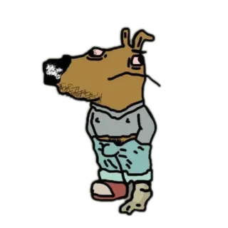 😵 b6ce478b hond, cartoon, personage, grappig, kunst, tekening telegram sticker
