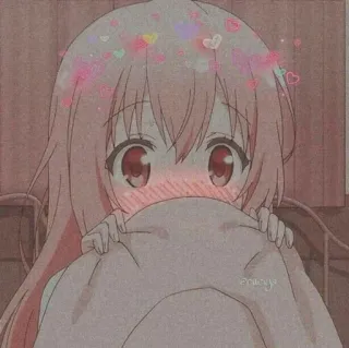 😳 85a98858 animé, mignon, fille, kawaii, coeurs telegram sticker