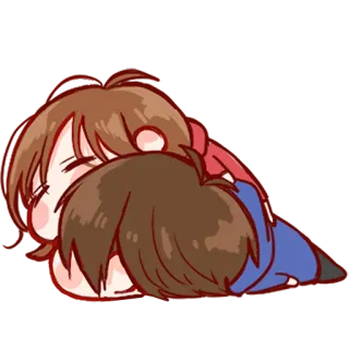💞 2bd383aa アニメ, カップル, ハグ, 可愛い, 愛 telegram sticker