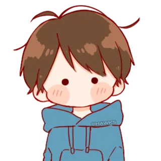 π 1940a4b5 @HAWKS anime, boy, cute, kawaii, hoodie telegram sticker