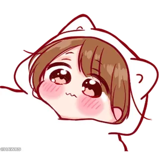 π 232af6d3 anime, kawaii, cute, girl, chibi telegram sticker