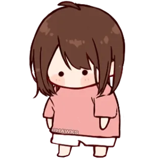 π 2853999e anime, chibi, kawaii, cute, girl telegram sticker