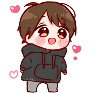 π 5333a14a chibi, cute, anime, kawaii, cartoon telegram sticker