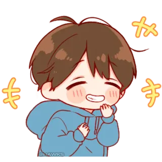 π 691b11d9 chibi, cute, happy, anime telegram sticker