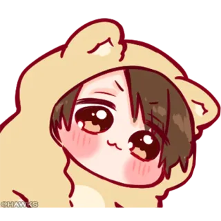 π 825bc134 anime, kawaii, cute, hoodie telegram sticker