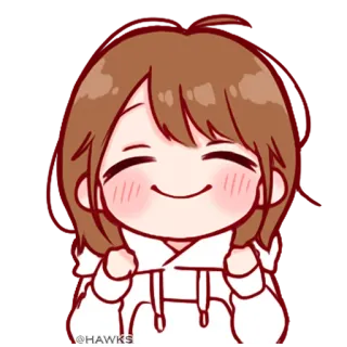 π aaa336f3 anime, cute, kawaii, happy, girl telegram sticker