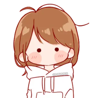 π b5dd9fe9 anime, kawaii, cute, girl, chibi telegram sticker