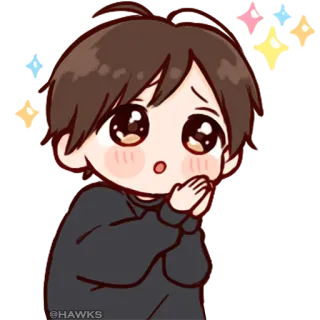 π bc612fe5 anime, cute, boy, pleading, kawaii telegram sticker