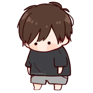 π d4dca946 anime, cute, chibi, cartoon, character telegram sticker