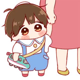 💞 61858cff cartoon, child, cute, boy, mom telegram sticker