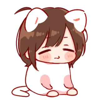 💞 6be8f1f7 anime, chibi, cute, kawaii, cat telegram sticker