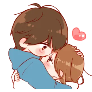 💞 8254d4ff love, hug, couple, romance, cute, affection telegram sticker