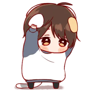 💞 c1b77d4e anime, chibi, cute, kawaii, cartoon telegram sticker