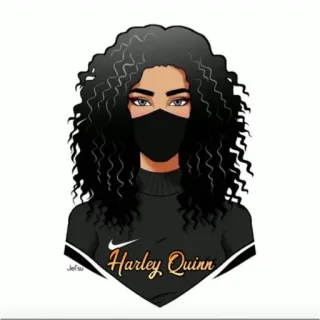 🦔 352d7384 Harley Quinn Harley Quinn, personage, cartoon, meisje, masker, superheld telegram sticker