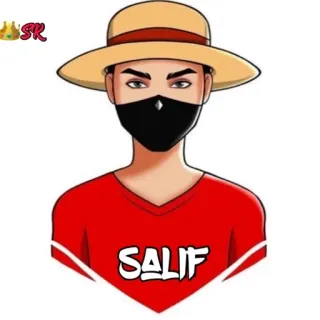 🦔 838cd85b SALIF cartoon, man, hoed, masker, personage, illustratie telegram sticker