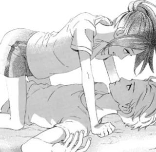 ❤ 5a98b7b0 miłość, para, romans, całowanie, manga, anime whatsapp sticker