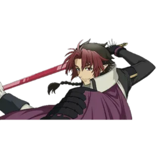 😃 d8041825 动漫, 角色, 剑, 幻想, 战士, 漫画, 插画 telegram sticker