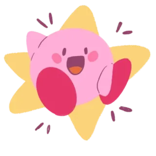 🦔 f0959a8e Kirby เคอร์บี้, ตัวละครวิดีโอเกม, นินเทนโด, สีชมพู, การ์ตูน, น่ารัก telegram sticker