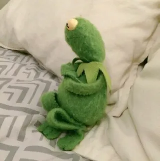 🐸 10d88590 Kermit เคอร์มิท, กบ, มัพเพ็ต, หุ่น, สีเขียว, ตุ๊กตา whatsapp sticker